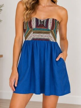 Staring at Stars Anthroplogie Strapless Mini Dress